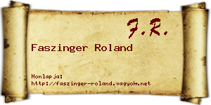 Faszinger Roland névjegykártya